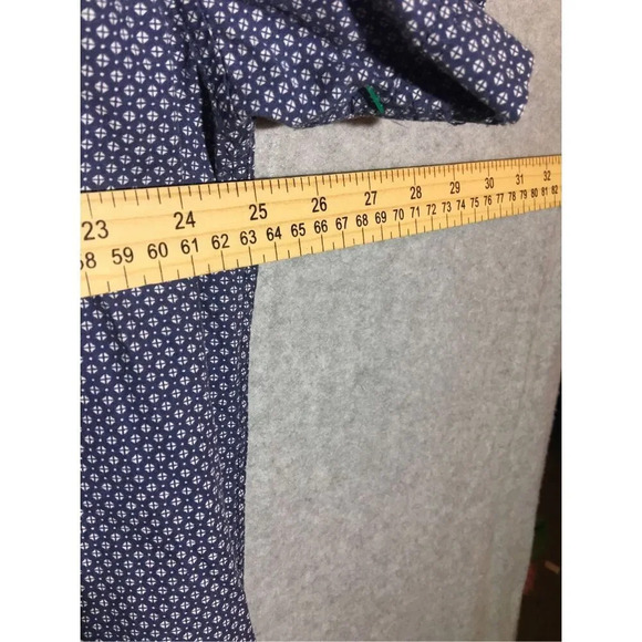 Mens Marc Ecko Button Up Shirt Patterned Casual Formal Dark Blue - Picture 4 of 6